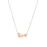 Buy the the 14k Rose Gold Script LOVE Necklace