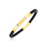 14k Yellow Gold and Rubber Men's Bracelet