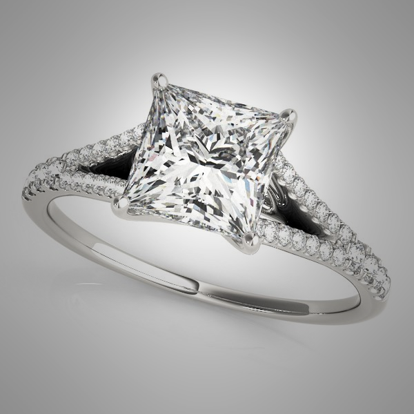 Princess cut engagement rings - crownjewelshop.com
