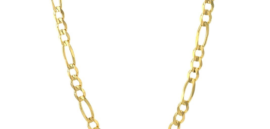Father’s Day: Unveiling Elegance with the 3.8mm 14k Yellow Gold Solid Figaro Chain