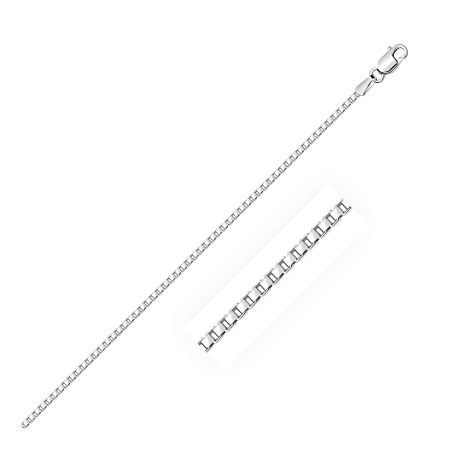 Sterling Silver Rhodium Plated Box Chain (1.80 mm)