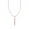 14k Rose Gold Bar Pendant with Diamonds.