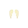 14k Yellow Gold Polished Wing Post Earrings