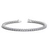 14k White Gold Round Diamond Tennis Bracelet.